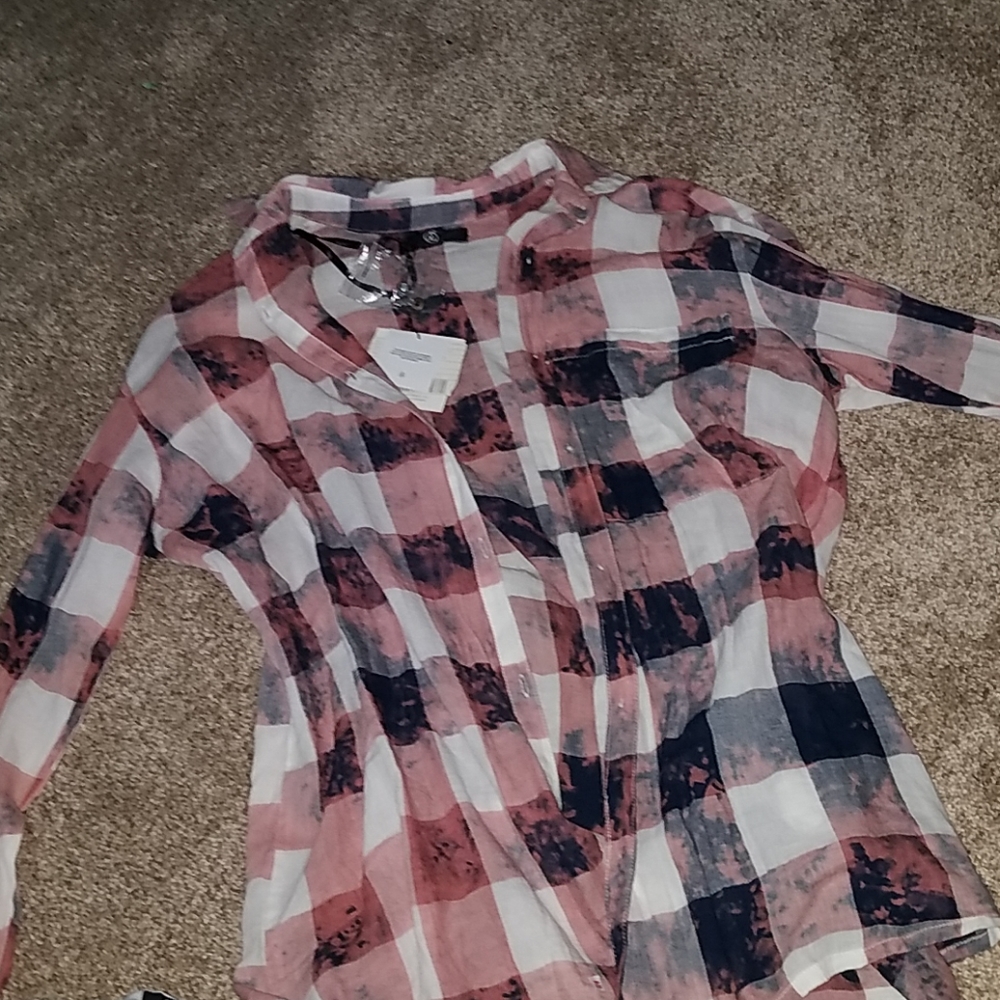 Brand new Missguided acid washed  thin flannel